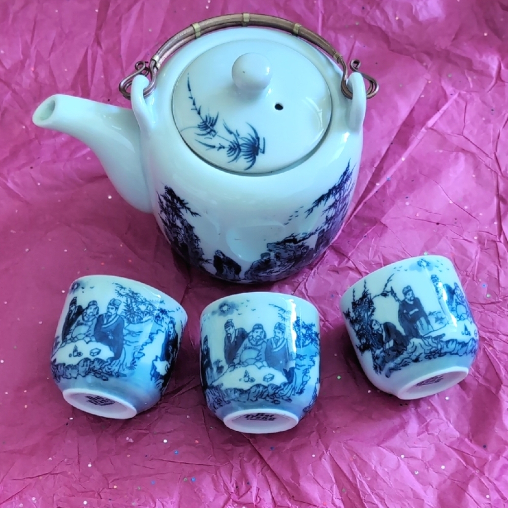 Bat Trang Pottery Tea Set Vietnam